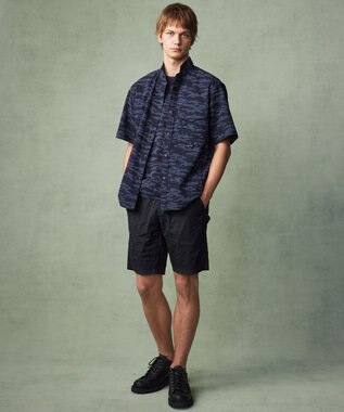 JOSEPH ABBOUD MOUNTAIN 【軽量/ストレッチ】メッシュサッカーカモ アウトドア シャツ ネイビー系6