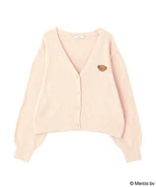 earth music&ecology miffy/earth モコモコカーディガン ピンクベージュ