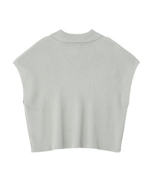 AMERICAN HOLIC フレンチスリーブリブニットポロ Green