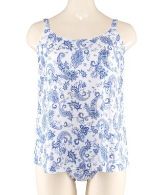 San-ai Resort（三愛水着楽園） スリーブドレス３点セット　9M・11L　【Coral veil（コーラルヴェール）】 ブルー