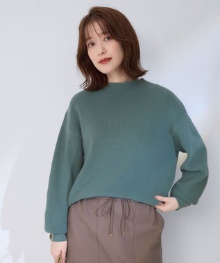 ANY 【洗濯機可能/8色展開】ソフトタッチポリエステルニット グリーン