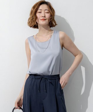 23区 L 【新色追加/Oggi掲載】ミスティサテン タンクトップ