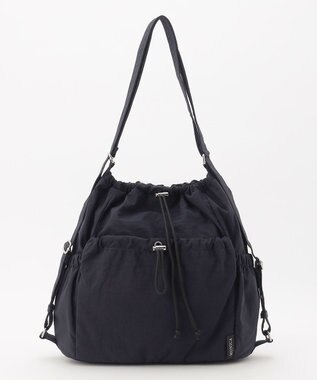 LA BAGAGERIE 【MONICA】クリンクルナイロン　ドロスト2WAYバッグ ネイビー