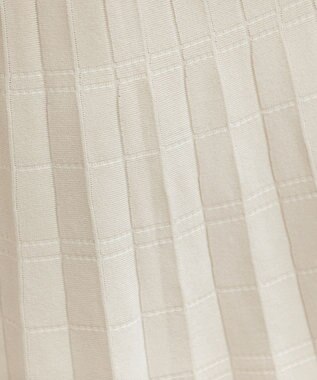 Tiaclasse L 【洗える】1枚で着映えするチェック柄編みニットワンピース エクリュ