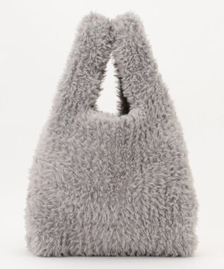 ANY SIS フワモコフェイクファー バッグ ライトグレー