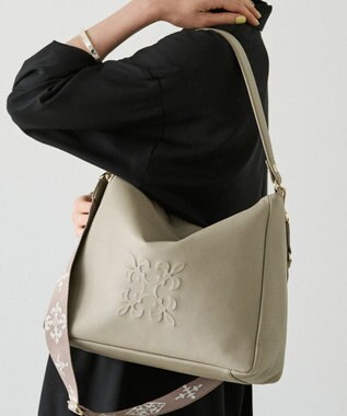 russet エンボスモノグラム2WAYショルダーバッグ(CE-1692) GrayBeige