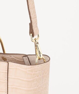 自由区 エンボスクロコマルチＷＡＹバッグ ローズ系