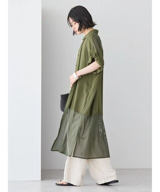 AMERICAN HOLIC サラックールメッシュ切替ワンピース Khaki