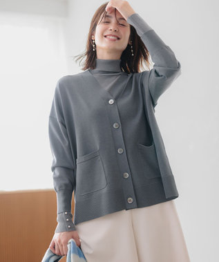 組曲 【WEB限定】ELENAオーバーニットカーディガン チャコールグレー系