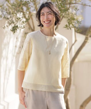 J.PRESS LADIES S 【一枚で着映え】スムースジャージー 刺繍 カットソー