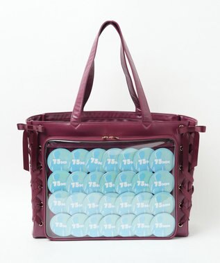 WEGO 【痛バ＆推し活グッズ】レースアップフレーム痛バッグL ワイン