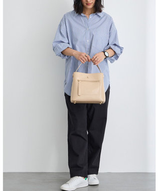 MioFIRANO スクエアエナメルハンドバッグ 2WAY　FIRANO フィラノ BEIGE