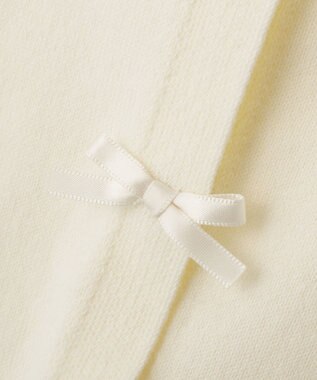 Maison de FLEUR ローズニット半袖カーディガン Ivory