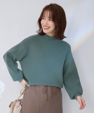 ANY 【洗濯機可能/8色展開】ソフトタッチポリエステルニット グリーン