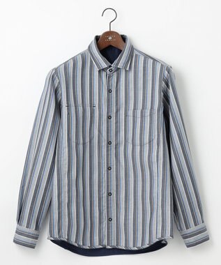 JOSEPH ABBOUD 【2WAY】リバーシブル シャツ ネイビー系