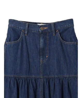 earth music&ecology Ｌｅｅ×ｅ．ｍ．ａ．ｅ．デニムフリルスカート Medium Indigo