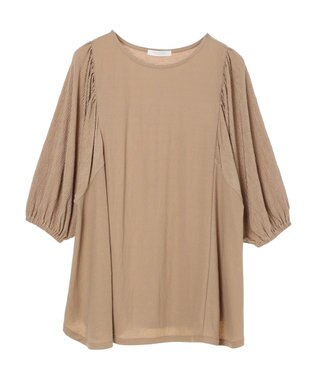 Green Parks ボリューム袖切替プルオーバー Beige