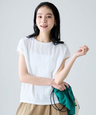 ANY L レースフレンチスリーブプルオーバー