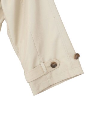 earth music&ecology 2WAYフードショートフレアトレンチ Beige