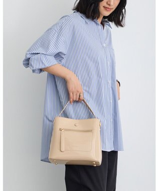 MioFIRANO スクエアエナメルハンドバッグ 2WAY　FIRANO フィラノ BEIGE