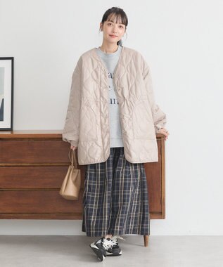 earth music&ecology キルティングハーフコート Beige