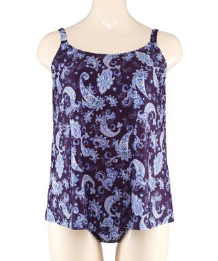 San-ai Resort（三愛水着楽園） スリーブドレス３点セット　9M・11L　【Coral veil（コーラルヴェール）】 ネイビー