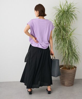 CRAFT STANDARD BOUTIQUE カットクレープクルーネックTシャツ Purple