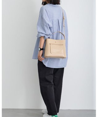 MioFIRANO スクエアエナメルハンドバッグ 2WAY　FIRANO フィラノ BEIGE