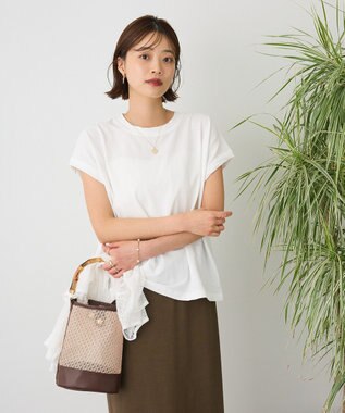 CRAFT STANDARD BOUTIQUE カットクレープクルーネックTシャツ White