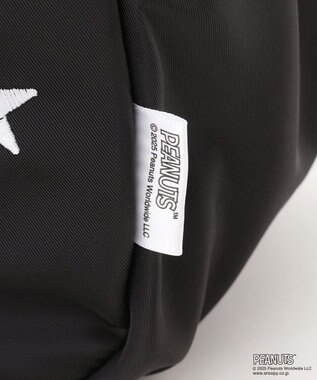 Y'SACCS SNOOPYデザイン サイドギャザー2wayトート　Mサイズ(スケートボード） ブラック