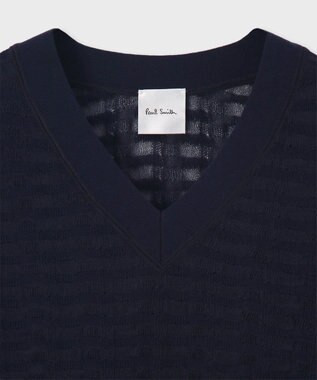 Paul Smith シアーVネック ニット ネイビー