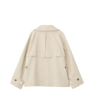 earth music&ecology 2WAYフードショートフレアトレンチ Beige