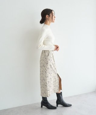 YECCA VECCA ハイネックリブニット Ivory