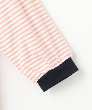 組曲 KIDS 【90-100㎝】リボンボーダー トップス ピンク系1