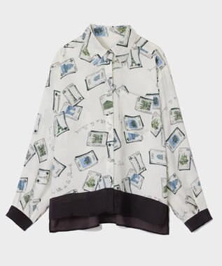 GRACE CONTINENTAL トランププリントブラウス キナリ