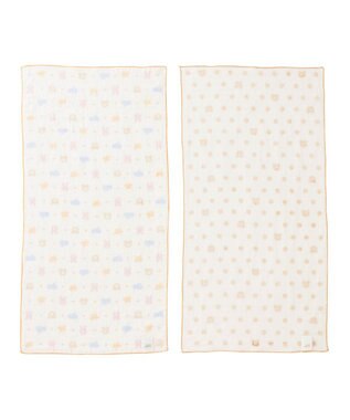 MIKI HOUSE HOT BISCUITS ガーゼタオル2枚組セット アイボリー