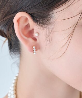 Phoebe 【金属アレルギー対応】2setラインパールイヤーカフ　ゴールド/ニッケルフリー ゴールド