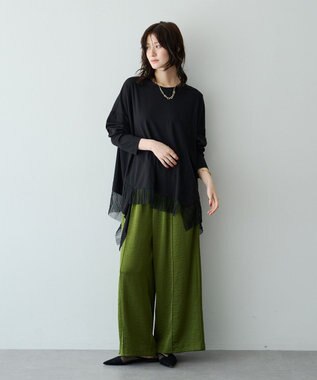 YECCA VECCA 裾アシメデザインプルオーバー② Black