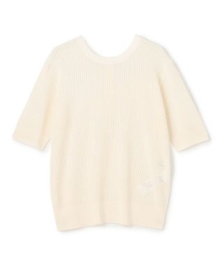 BEIGE， LEPIDO / 前後2WAY シアー編みニット Ecru