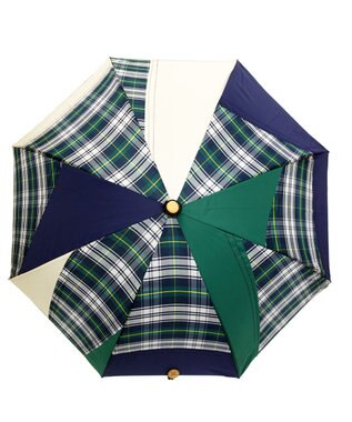 +RING 【UPF50＋】【限定/日本製】晴雨兼用傘（長ショート）GRN-CHK SR429 緑