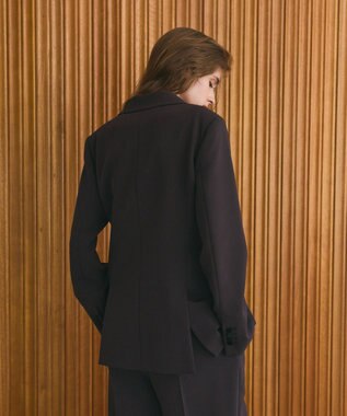 GRACE CONTINENTAL サテンボウ付テーラードジャケット ブラウン