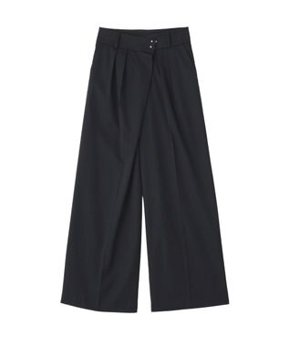 YECCA VECCA メタルホックワイドパンツ Black