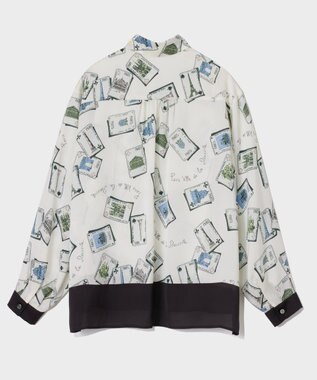 GRACE CONTINENTAL トランププリントブラウス キナリ