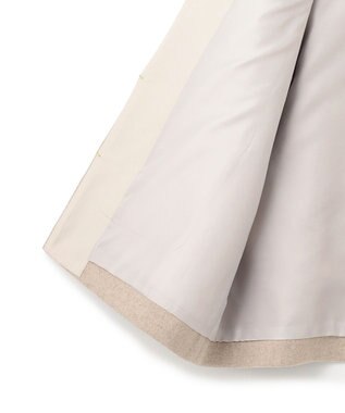 UNFILO ウールブレンド ノーカラーコート グレージュ