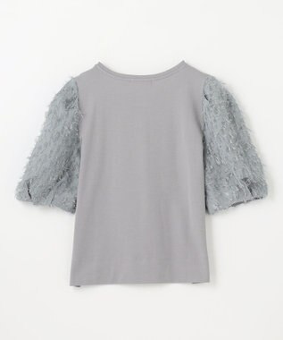 ANY L シルケットスムースジャガードスリーブプルオーバー グレー