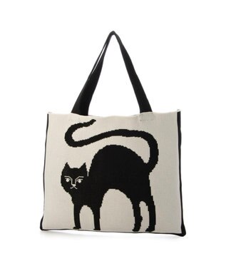 UNBILLION カシュカシュ cachecache / アニマルモチーフニットトート ブラックミックス