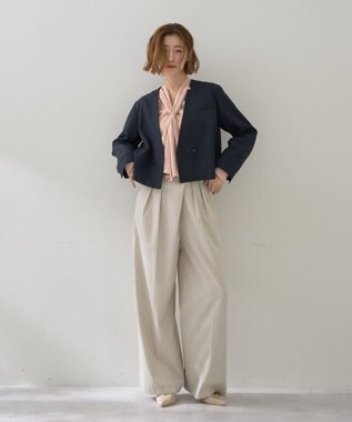 YECCA VECCA メタルホックワイドパンツ Light Beige