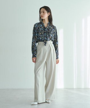 YECCA VECCA メタルホックワイドパンツ Light Beige