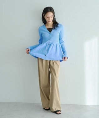 YECCA VECCA メタルホックワイドパンツ Beige