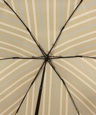 MOONBAT POLO RALPH LAUREN(ポロ ラルフローレン) 折りたたみ傘 ストライプ／日本製 ベージュ